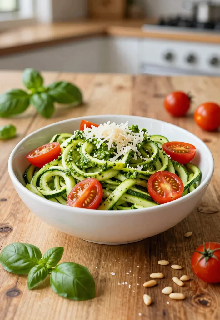 12 Healthy Basil Recipes for Fresh Aromatic Dishes - 1. Basil Pesto Zoodles 1