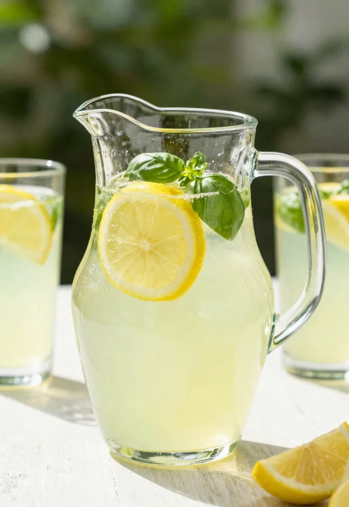 12 Healthy Basil Recipes for Fresh Aromatic Dishes - 12. Basil Infused Lemonade 1