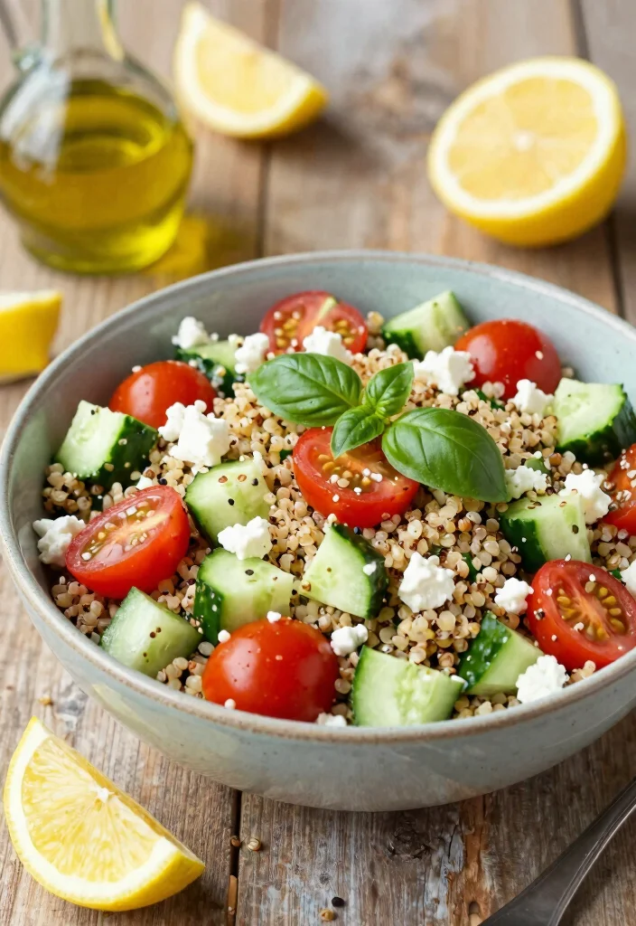 12 Healthy Basil Recipes for Fresh Aromatic Dishes - 2. Quinoa Salad with Basil and Feta 1