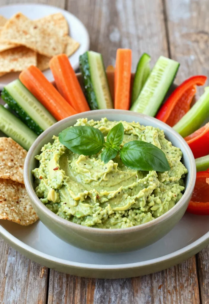 12 Healthy Basil Recipes for Fresh Aromatic Dishes - 3. Creamy Basil Avocado Dip 1