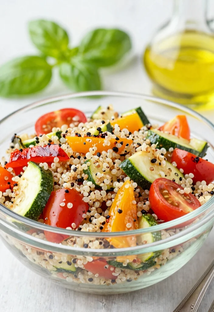 12 Healthy Low FODMAP Recipes for Gentle Digestion - 1. Quinoa and Roasted Vegetable Salad 1