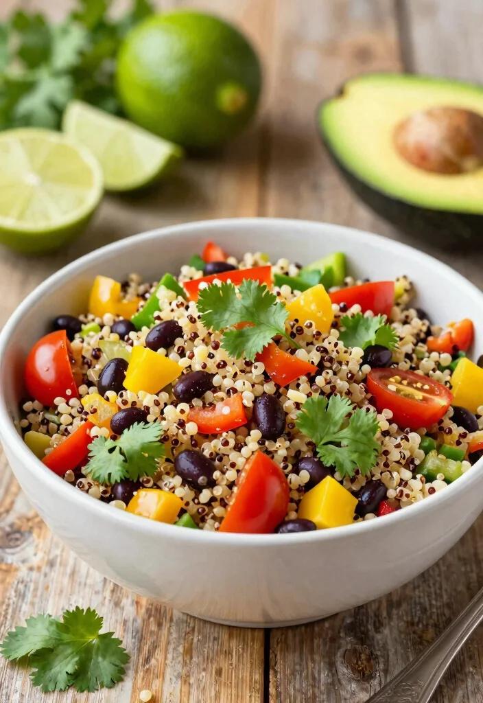 12 Healthy Lunch Recipes for Easy Everyday Meals - 1. Quinoa and Black Bean Salad 1