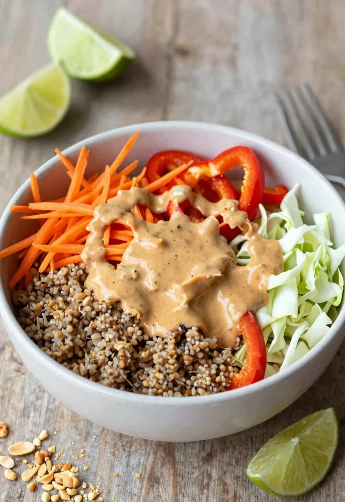 12 Healthy Lunch Recipes for Easy Everyday Meals - 9. Thai Peanut Quinoa Bowl 1