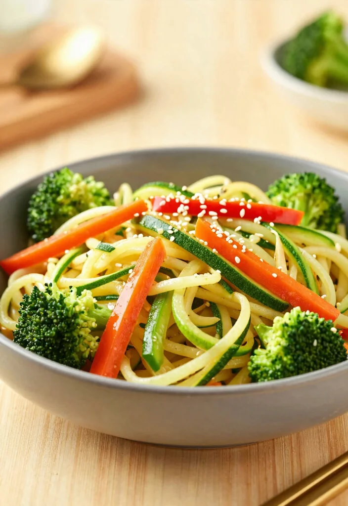 12 Healthy One Pot Recipes for Simple Clean Eating - 10. Zucchini Noodle Stir-Fry 1