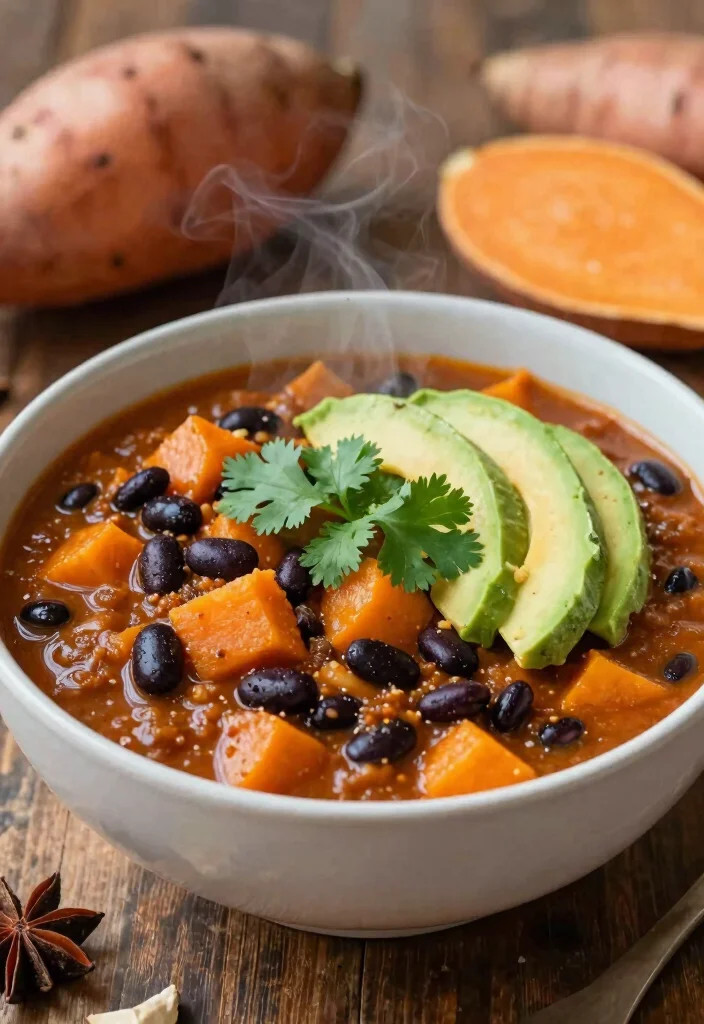 12 Healthy One Pot Recipes for Simple Clean Eating - 4. Sweet Potato and Black Bean Chili 1