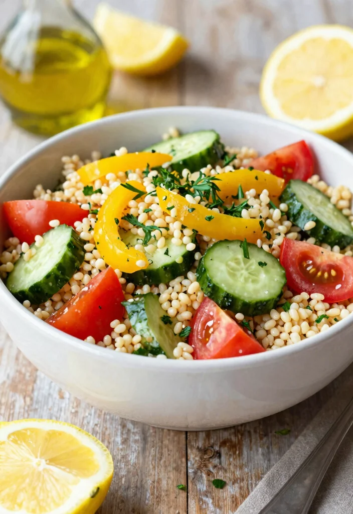 12 Healthy One Pot Recipes for Simple Clean Eating - 5. Mediterranean Couscous Salad 1