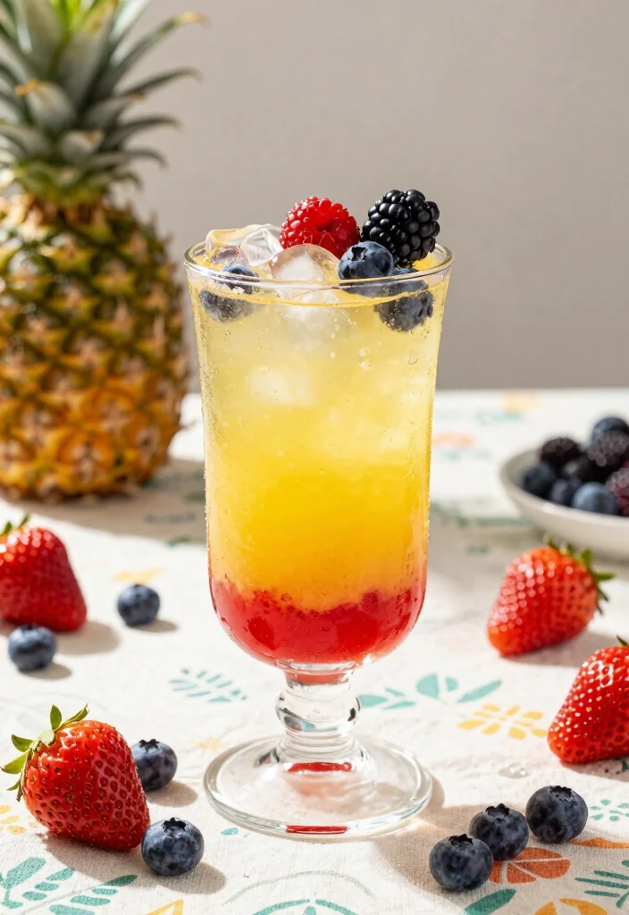 12 Healthy Pineapple Juice Recipes for Fresh Tropical Nutrition - 7. Pineapple Berry Fusion 1
