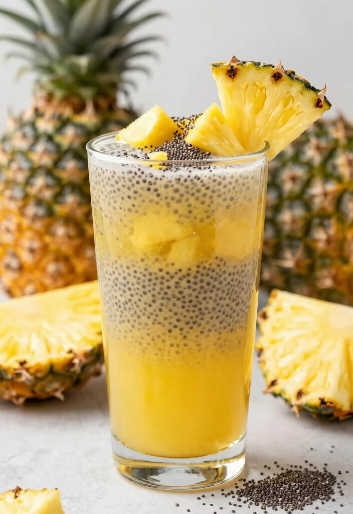 12 Healthy Pineapple Juice Recipes for Fresh Tropical Nutrition - 9. Pineapple Chia Seed Drink 1