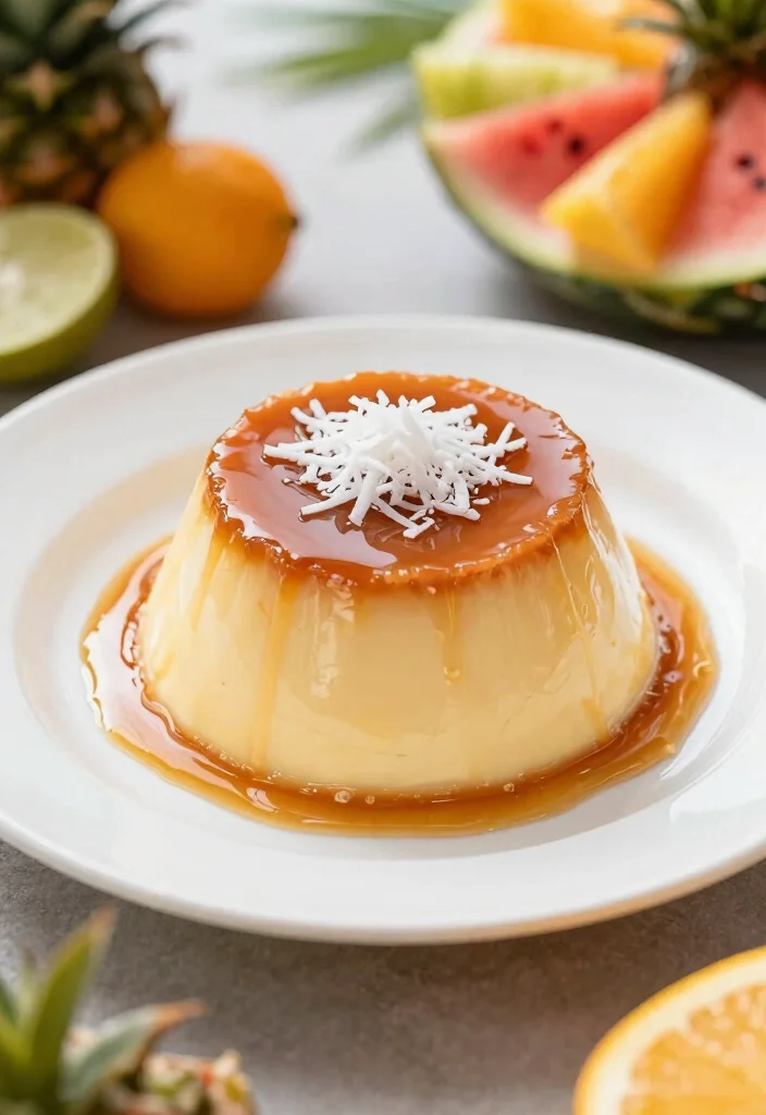 12 Healthy Puerto Rican Recipes with Lighter Flavor - 12. Flan de Coco (Coconut Flan) 1