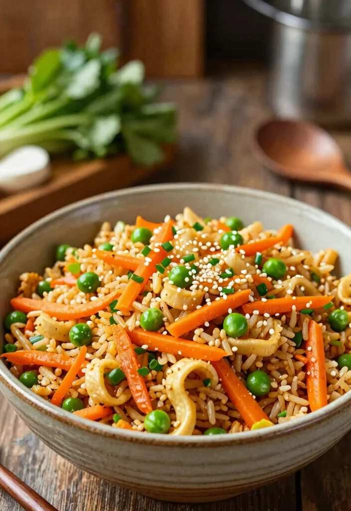 12 Healthy Vegan Soy Curl Recipes for Protein Rich Meals - 9. Soy Curl Fried Rice 1
