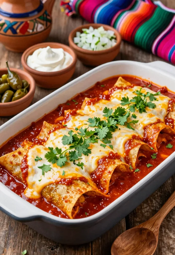 12 Latin Dinner Recipes with Bold Traditional Taste 23 12 Latin Dinner Recipes with Bold Traditional Taste - 3. Enchiladas with Red Sauce 1