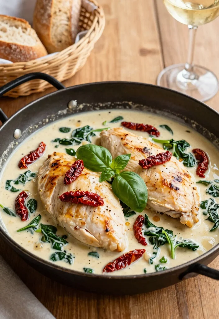 12 Pan Dinner Recipes for Simple One Pan Meals - 11. One-Pan Creamy Tuscan Chicken 1