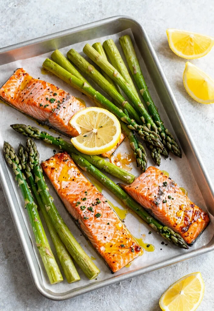 12 Pan Dinner Recipes for Simple One Pan Meals - 5. One-Pan Baked Salmon with Asparagus 1