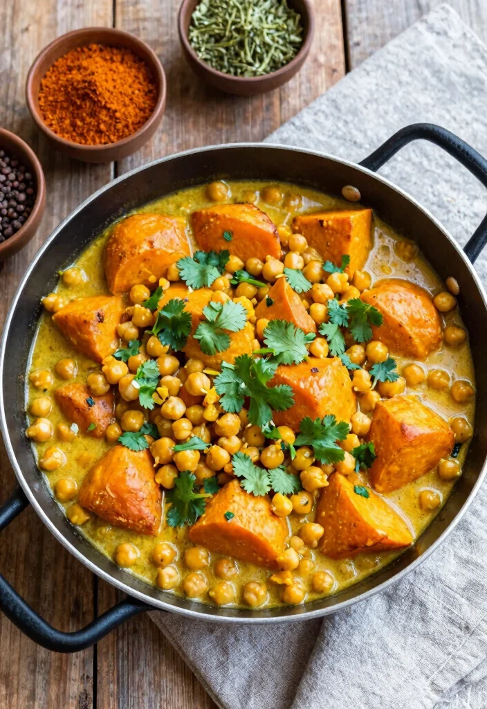 12 Pan Dinner Recipes for Simple One Pan Meals - 8. One-Pan Sweet Potato and Chickpea Curry 1