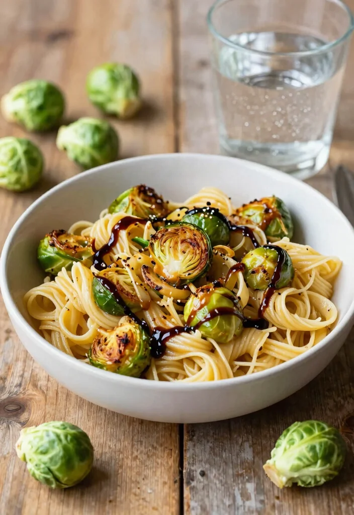 12 Vegan Angel Hair Pasta Recipes for Light Comfort Dinners 122 12 Vegan Angel Hair Pasta Recipes for Light Comfort Dinners - 12. Caramelized Brussels Sprouts Angel Hair 1