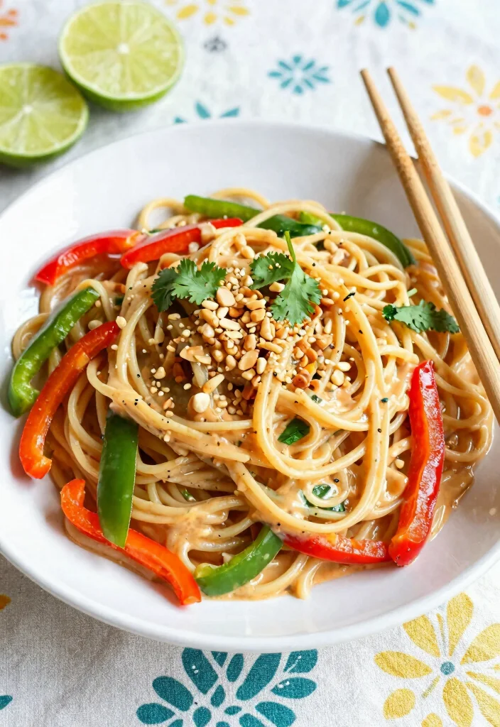 12 Vegan Angel Hair Pasta Recipes for Light Comfort Dinners 67 12 Vegan Angel Hair Pasta Recipes for Light Comfort Dinners - 7. Thai Peanut Sauce Angel Hair 1