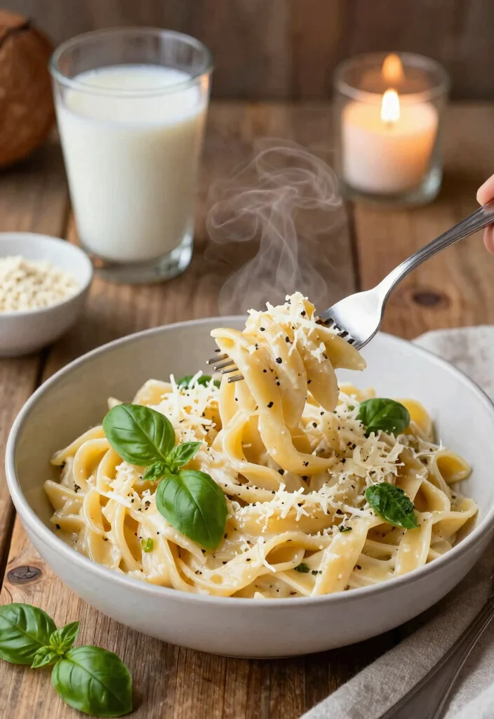 12 Vegan Coconut Milk Recipes for Creamy Dairy-Free Cooking - 5. Dairy-Free Coconut Alfredo Pasta 1