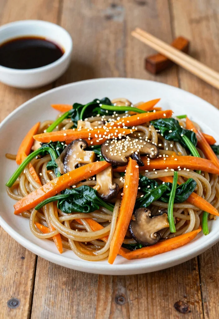 12 Vegan Korean Noodle Recipes with Bold Umami Flavor 12 12 Vegan Korean Noodle Recipes with Bold Umami Flavor - 2. Vegan Japchae (Sweet Potato Noodles) 1