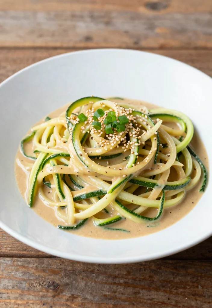 12 Vegan Korean Noodle Recipes with Bold Umami Flavor 67 12 Vegan Korean Noodle Recipes with Bold Umami Flavor - 7. Miso Zucchini Noodles 1