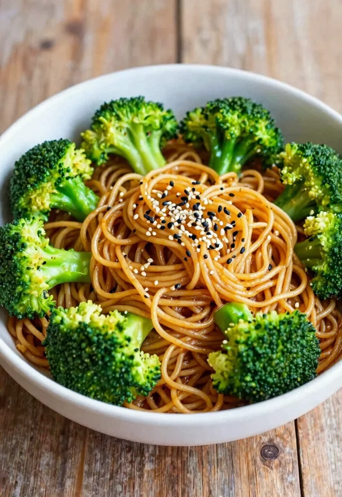 12 Vegan Korean Noodle Recipes with Bold Umami Flavor 89 12 Vegan Korean Noodle Recipes with Bold Umami Flavor - 9. Sesame Soy Noodles with Broccoli 1