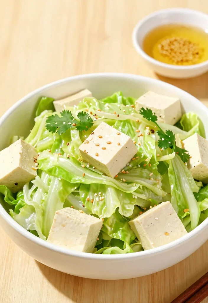 12 Vegan Napa Cabbage Recipes for Crisp Savory Dishes 23 12 Vegan Napa Cabbage Recipes for Crisp Savory Dishes - 3. Napa Cabbage and Tofu Salad 1