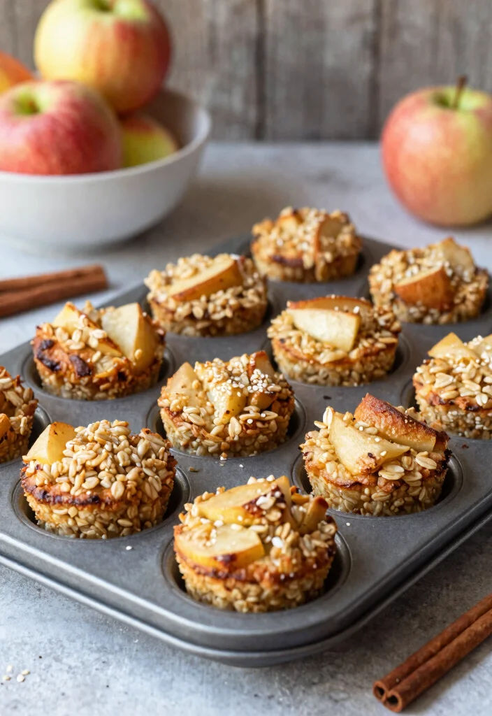 12 Vegan Protein Snack Recipes for Easy Fuel 122 12 Vegan Protein Snack Recipes for Easy Fuel - 12. Baked Apple Oatmeal Cups 1