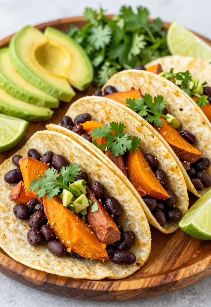 12 Veggie Heavy Dinner Recipes for Plant Forward Plates 67 12 Veggie Heavy Dinner Recipes for Plant Forward Plates - 7. Sweet Potato and Black Bean Tacos 1